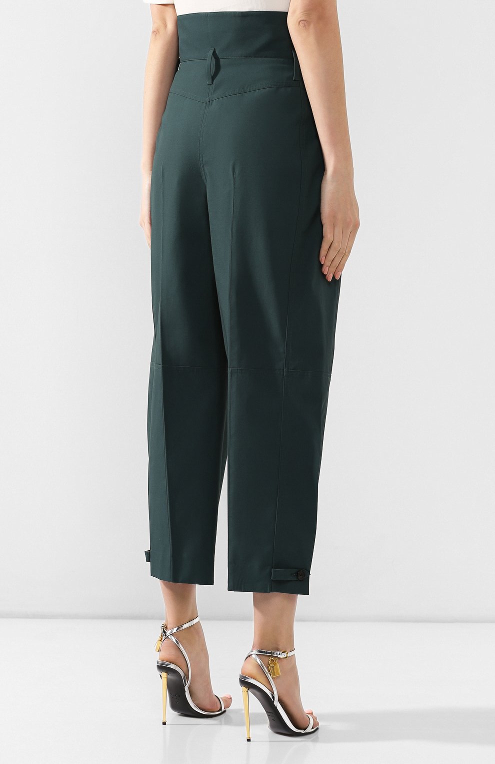 Хлопковые брюки GIVENCHY зеленого цвета по цене 89100 руб., арт. BW50CN11VX, фото 4 Хлопковые брюки GIVENCHY, арт. BW50CN11VX, фото 4