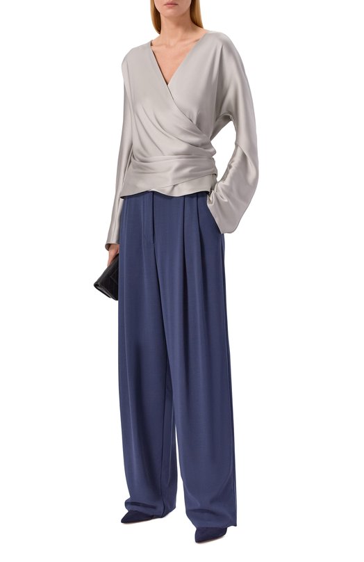 Шерстяные брюки Giorgio Armani GW001968/TE17230 Синий  GW001968/TE17230 Фото 2