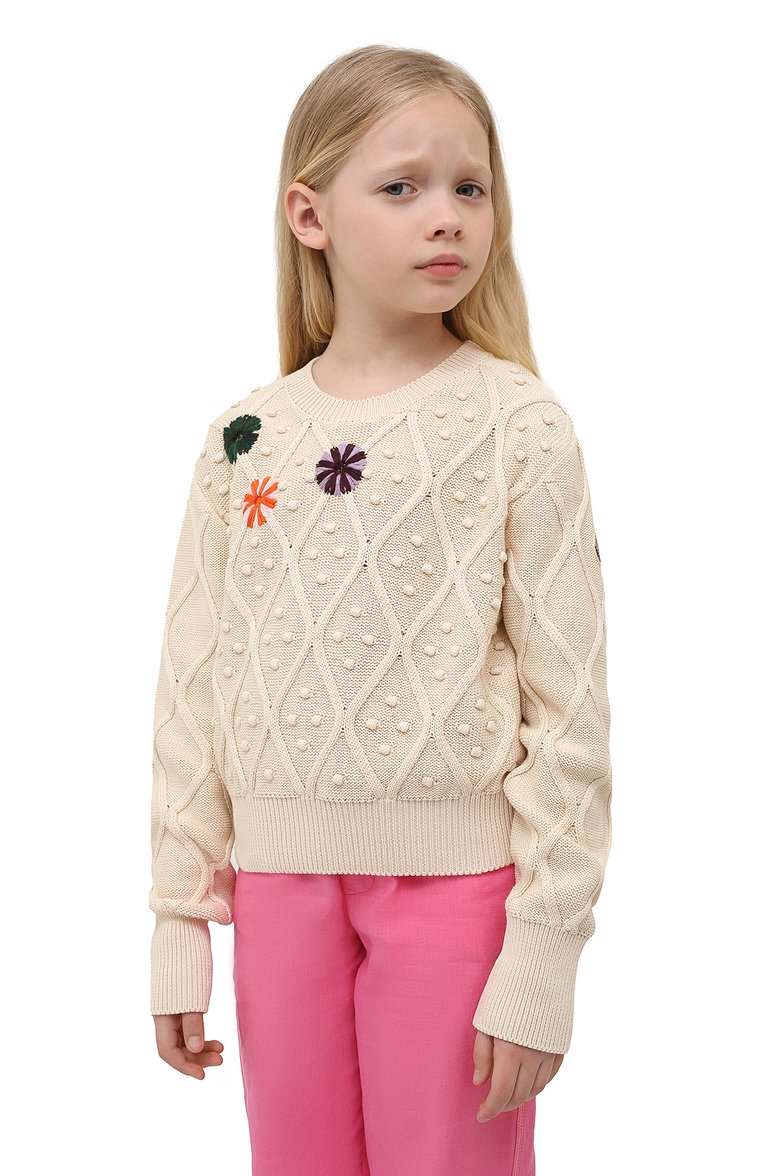 Хлопковый пуловер MONCLER, арт. H1-954-9C000-02-M1367/8-10A, фото 3