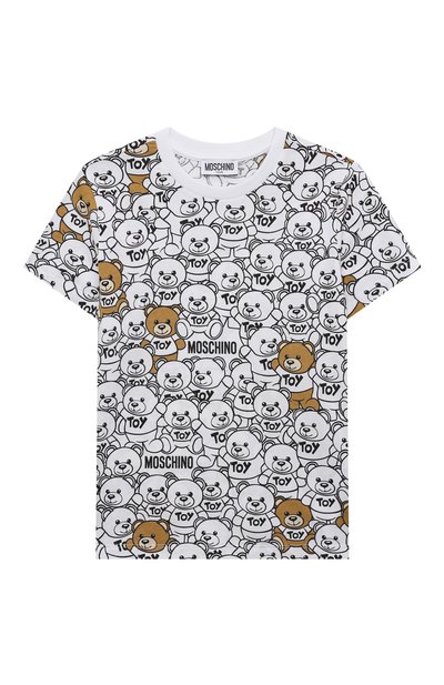 Хлопковая футболка MOSCHINO, арт. HUM04G/LAB84/10A-14A