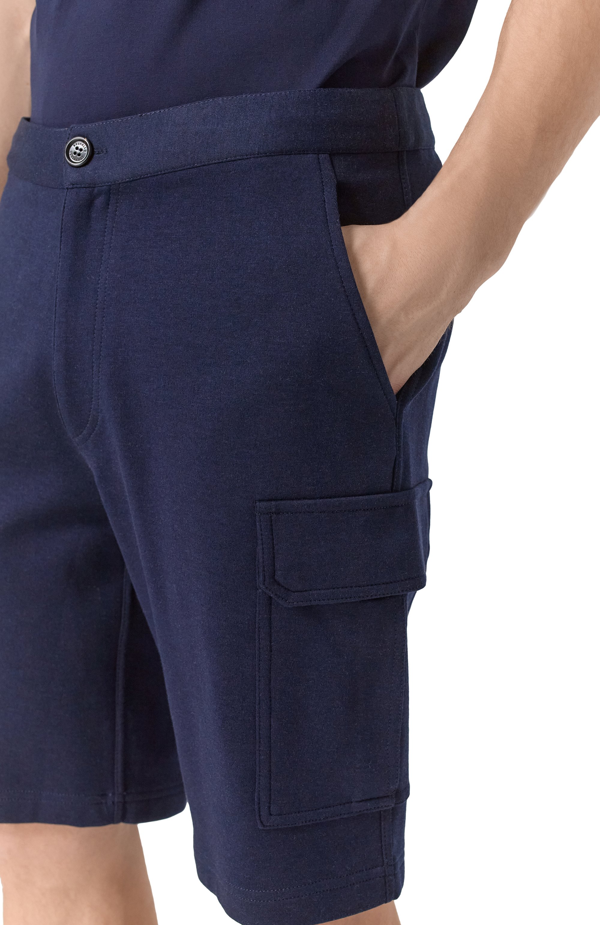 Шорты из хлопка и кашемира BRUNELLO CUCINELLI, арт. MM8313222G, фото 5