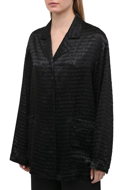 Рубашка из вискозы и шелка BALENCIAGA черного цвета по цене 172000 руб., арт. 602450/TJ084, фото 3 Рубашка из вискозы и шелка BALENCIAGA, арт. 602450/TJ084, фото 3