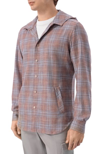 Рубашка из шерсти и шелка KITON, арт. UMCMARK0628G, фото 3