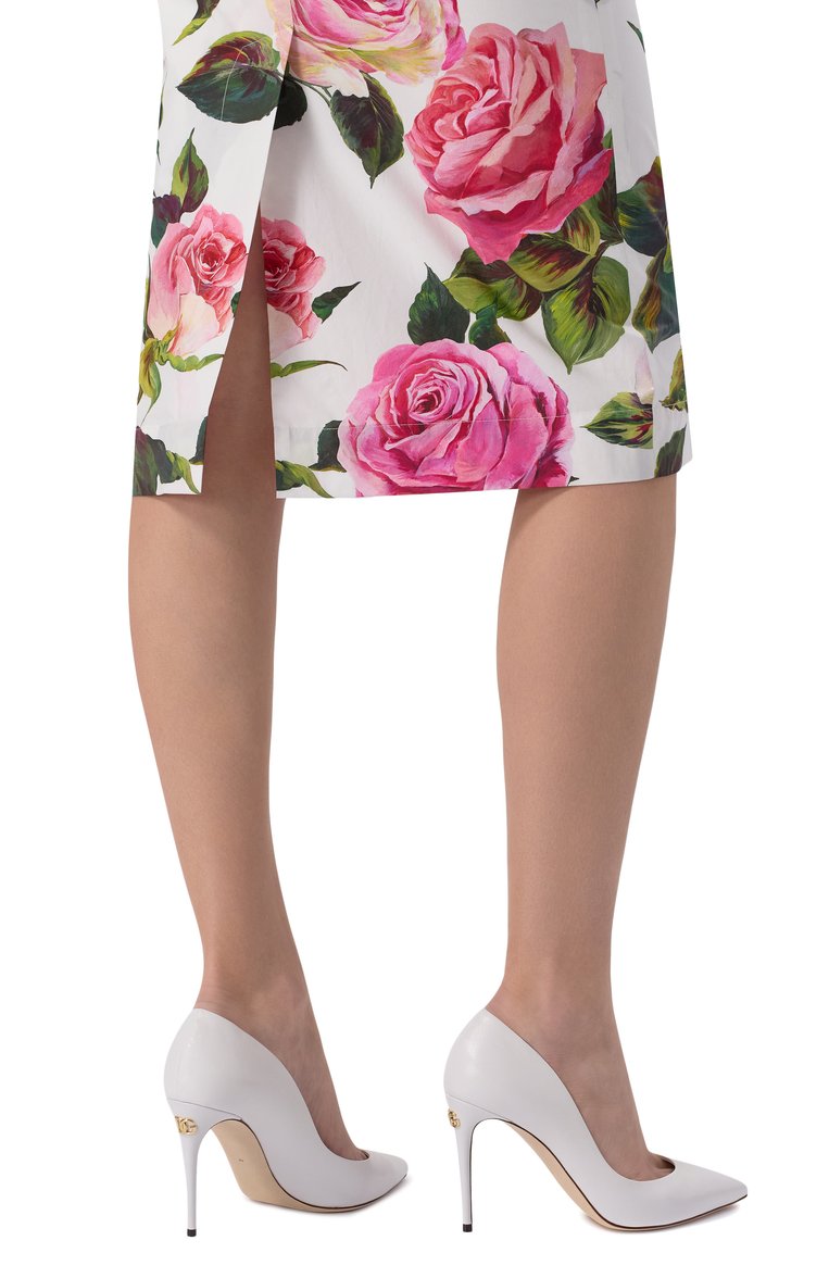 Женские кожаные туфли cardinale 90 DOLCE & GABBANA белого цвета, арт. CD1840/A5738 | Фото 3 (Материал внутренний: Натуральная кожа; Материал внешний: Натуральная кожа; Подошва: Плоская; Каблук высота: Высокий; Каблук тип: Шпилька; Автоматизация ТО: Проставлено; Автоматизация состава: Проставлено; Размерность: Идёт в размер)