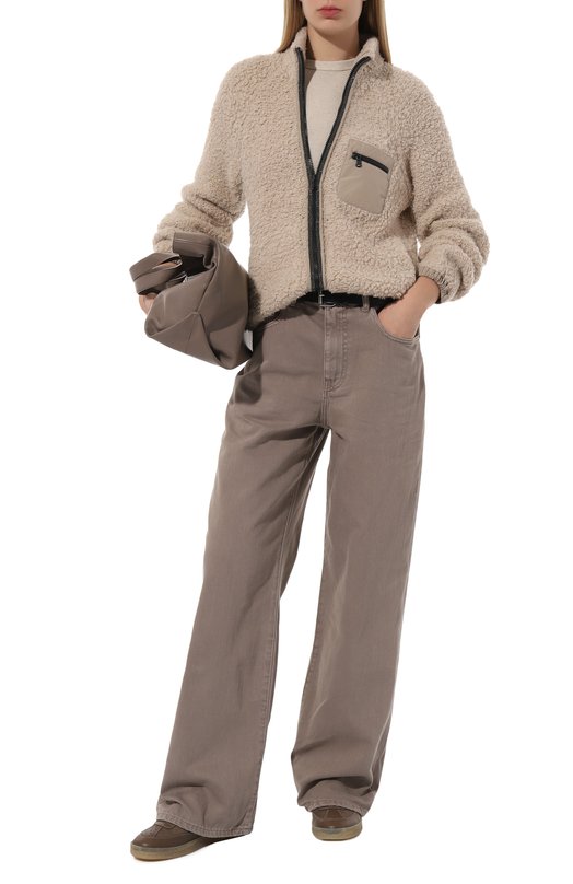 Кашемировый кардиган Brunello Cucinelli M1F350506 Бежевый  M1F350506 Фото 2
