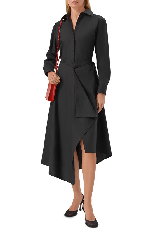 Хлопковое платье MSGM 4041MDA14X/267112 Чёрный  4041MDA14X/267112 Фото 2