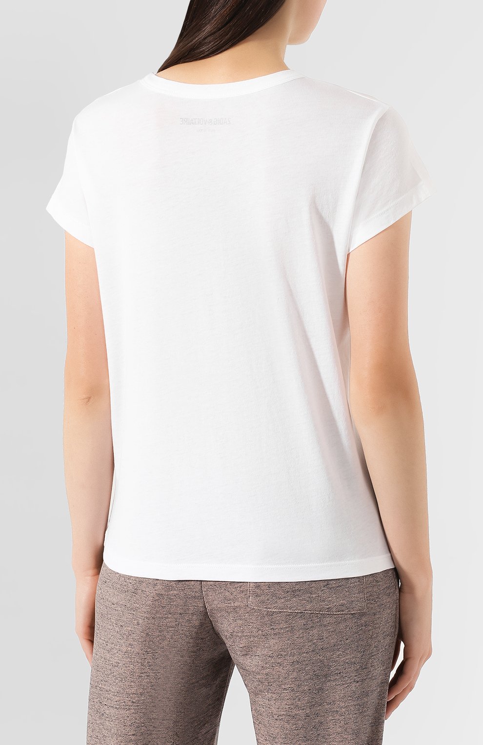 Хлопковая футболка ZADIG AND VOLTAIRE, арт. WHTV1803F, фото 4