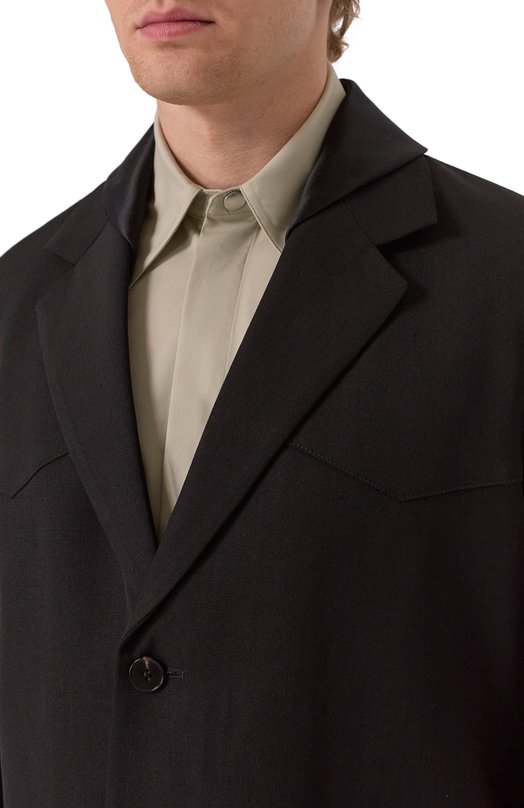 Пиджак из вискозы и шелка Jil Sander J21BN0211-J65324 Чёрный  J21BN0211-J65324 Фото 7