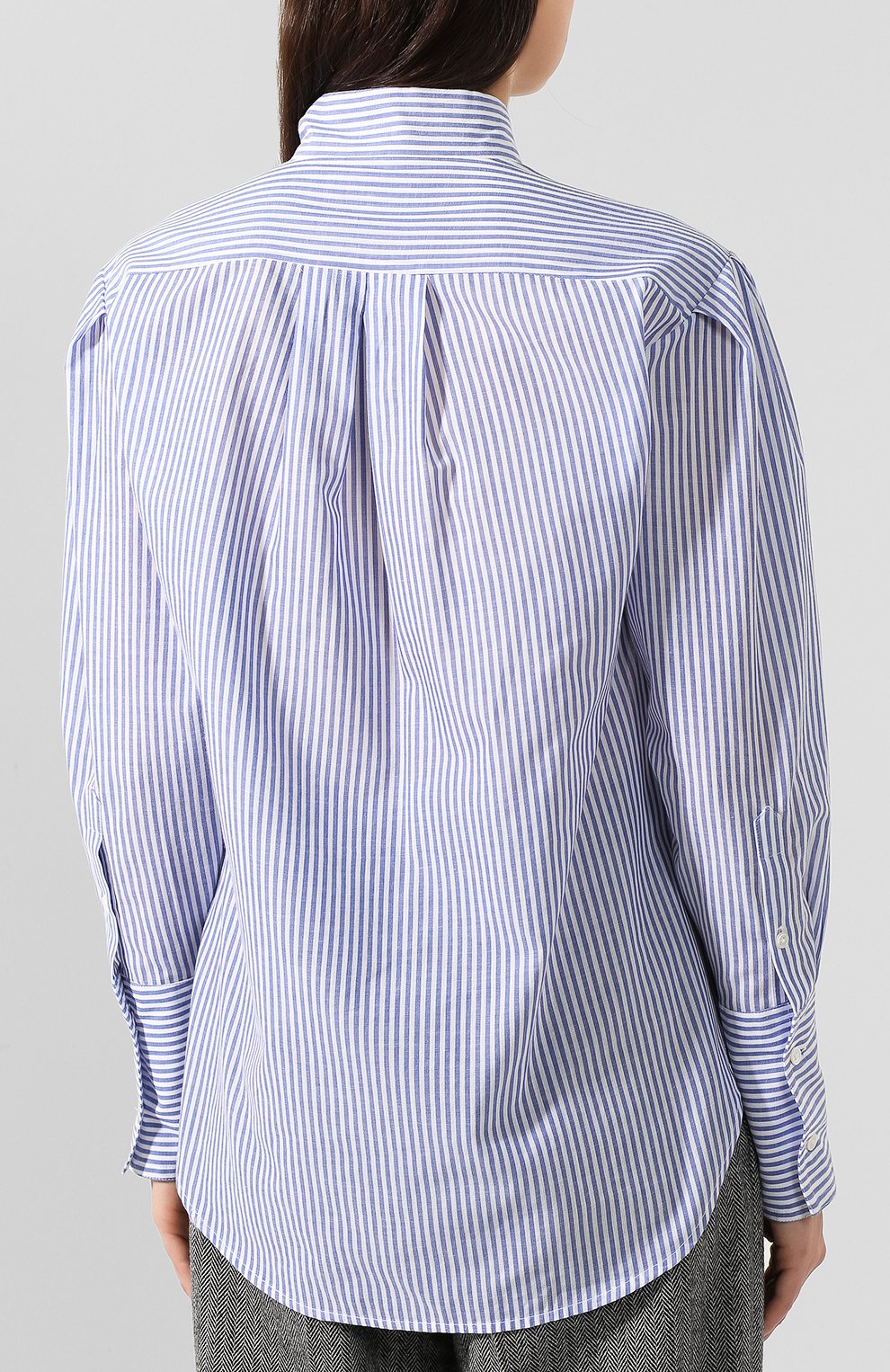 Хлопковая рубашка FRAME DENIM синего цвета по цене 43950 руб., арт. LWSH1274, фото 4 Хлопковая рубашка FRAME DENIM, арт. LWSH1274, фото 4