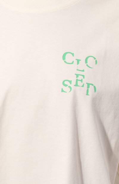 Хлопковая футболка CLOSED кремового цвета по цене 8755 руб., арт. C95228-44H-PR, фото 5 Хлопковая футболка CLOSED, арт. C95228-44H-PR, фото 5