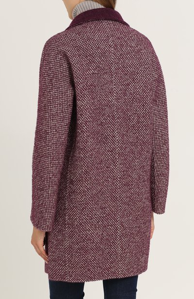 Шерстяное пальто с кожаным поясом LORO PIANA, арт. FAG3295, фото 4