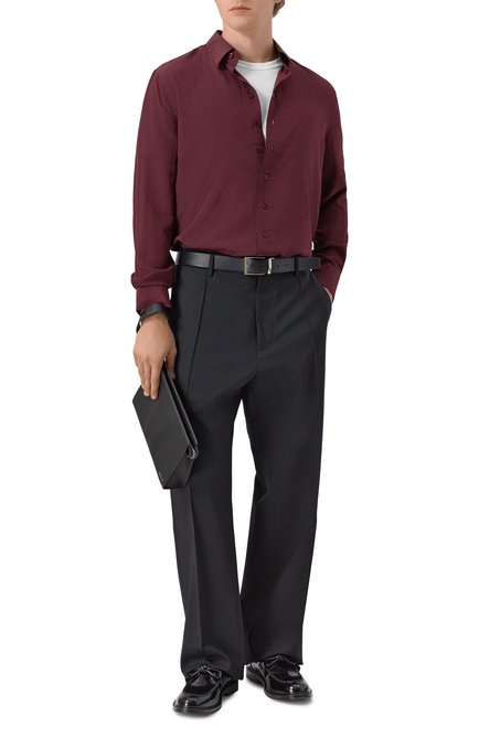 Мужская шелковая рубашка SAINT LAURENT, арт. 813932/Y1L23