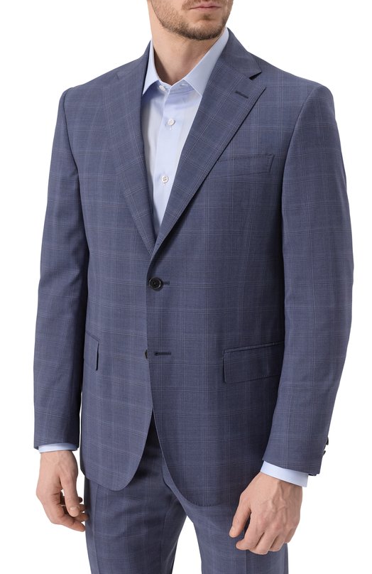 Шерстяной костюм Corneliani 25X008-2517421_SET Синий  25X008-2517421_SET Фото 4