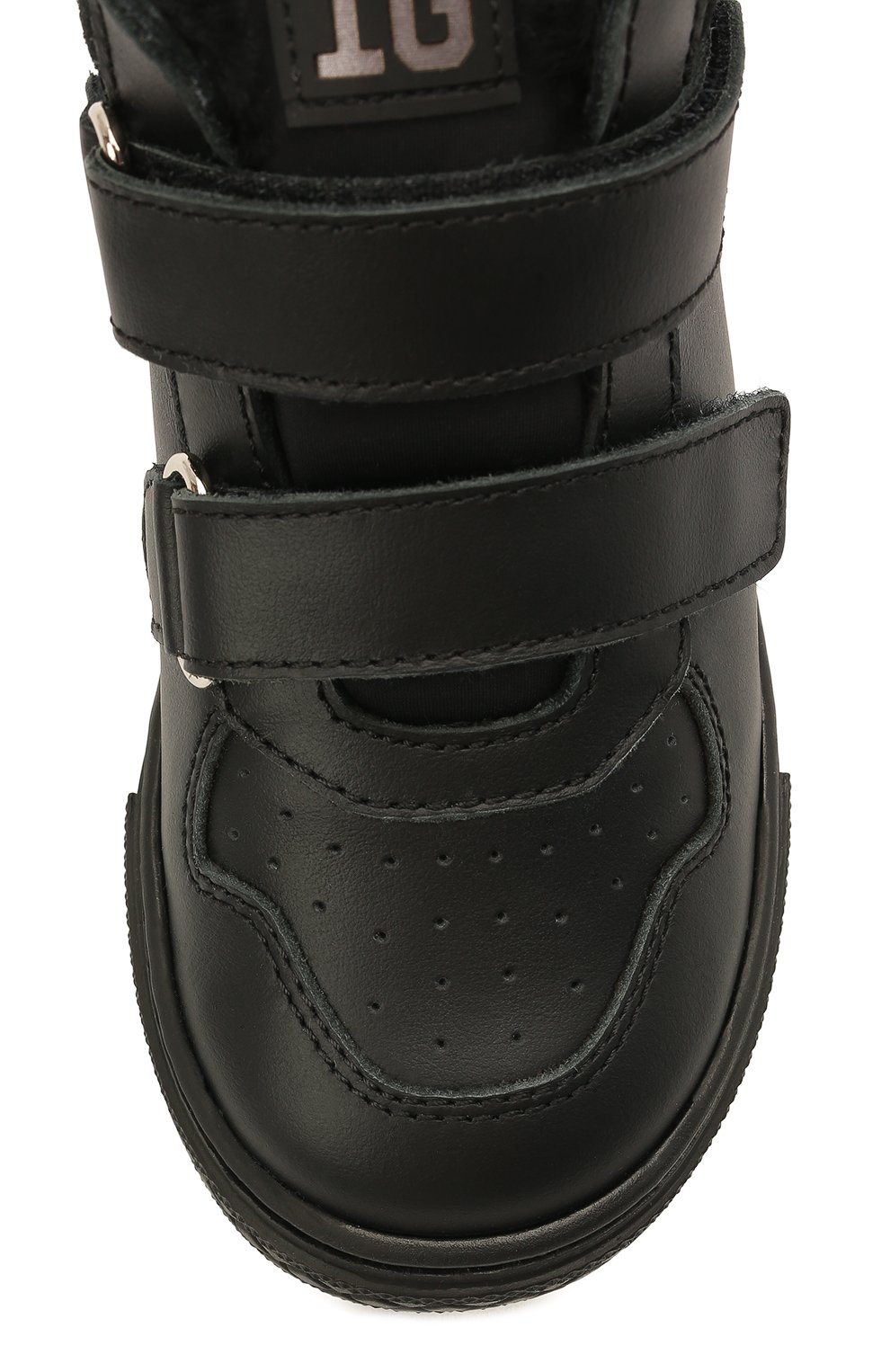 Кожаные кеды с мехом IL GUFO, арт. G873/VITELL0 M0VIE/23-26, фото 4