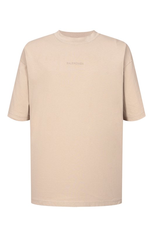 Хлопковая футболка Balenciaga 764235/TSV09 Бежевый 764235/TSV09