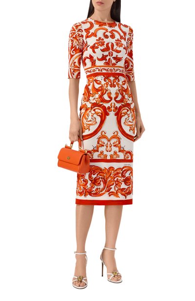 Сумка my sicily mini DOLCE & GABBANA оранжевого цвета по цене 192500 руб., арт. BB7864/B7321, фото 3 Сумка my sicily mini DOLCE & GABBANA, арт. BB7864/B7321, фото 3