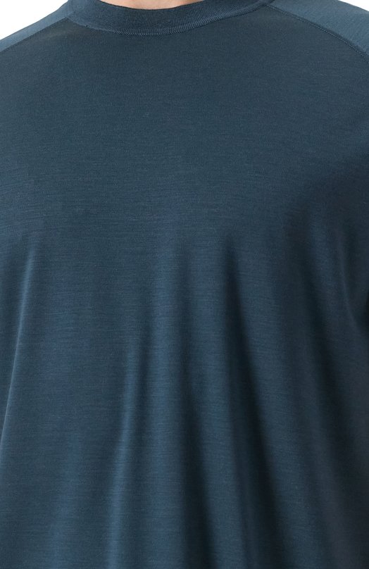 Шерстяная футболка Zegna FCT706/UF328A9 Синий  FCT706/UF328A9 Фото 5
