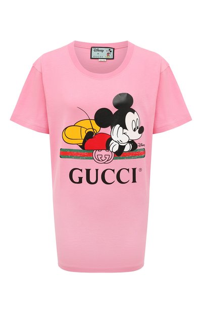 Женская хлопковая футболка disney x gucci GUCCI, арт. 492347 XJB7W