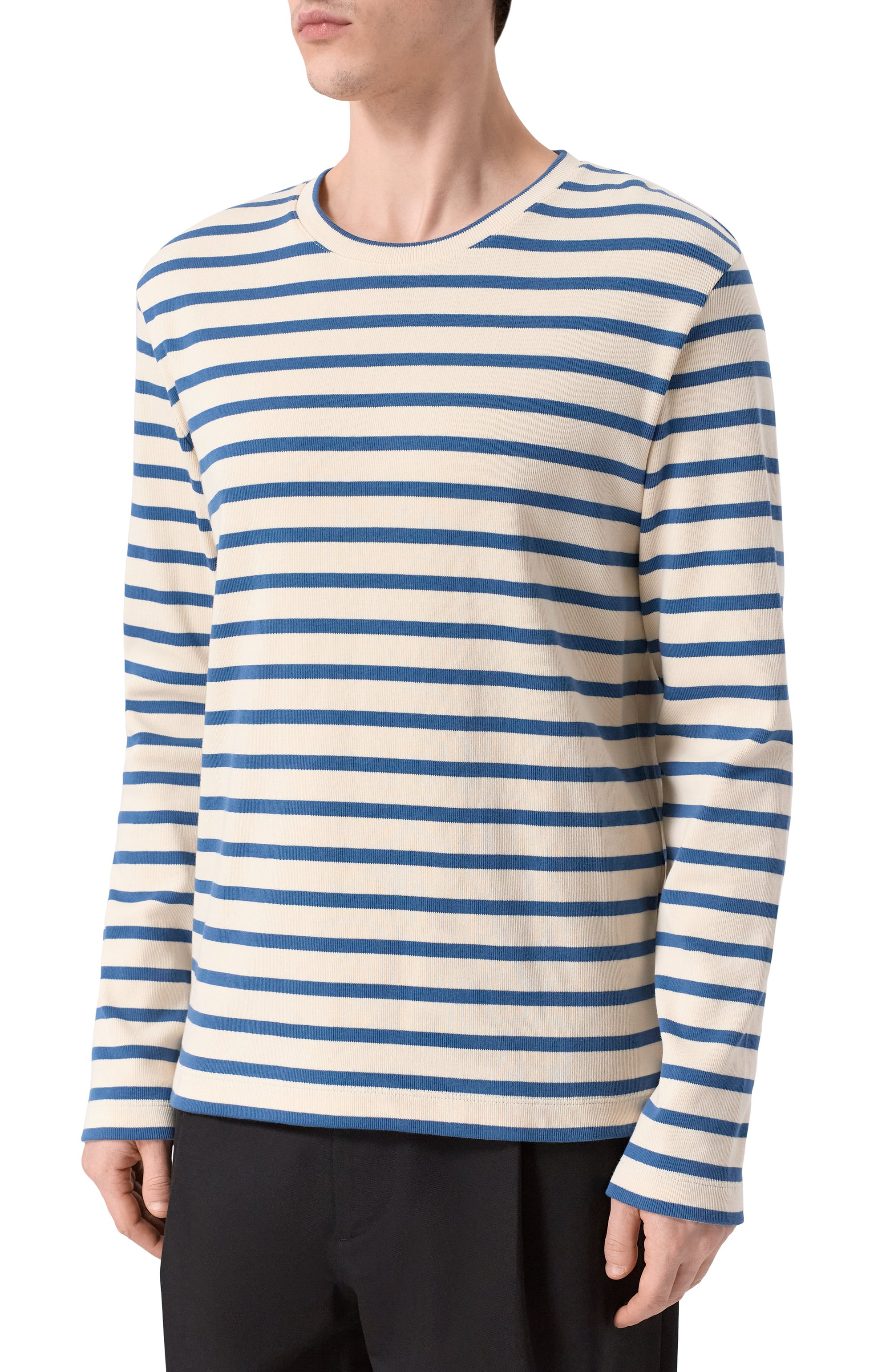 Хлопковый лонгслив JIL SANDER кремового цвета по цене 64300 руб., арт. J47NH0002/J46497, фото 3 Хлопковый лонгслив JIL SANDER, арт. J47NH0002/J46497, фото 3