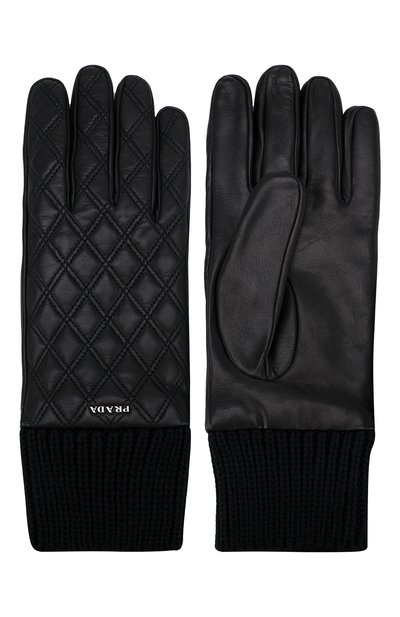 Кожаные перчатки PRADA, арт. 2GG049-38-F0002, фото 2