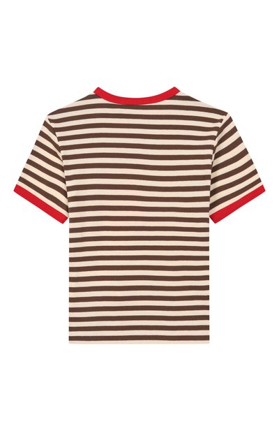 Хлопковая футболка MAX&CO коричневого цвета по цене 7865 руб., арт. MX0285/MX046, фото 2 Хлопковая футболка MAX&CO, арт. MX0285/MX046, фото 2