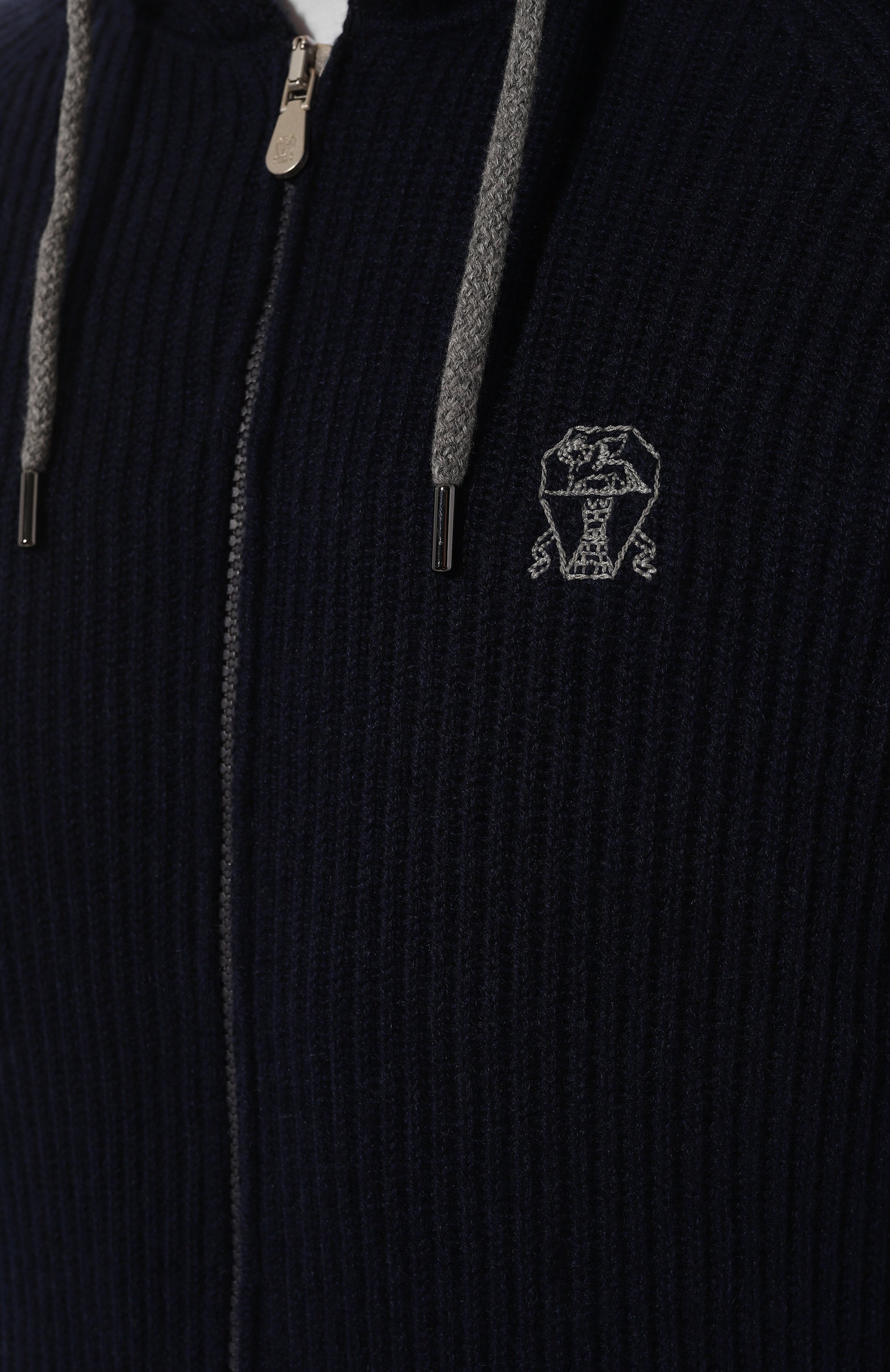 Кашемировый кардиган BRUNELLO CUCINELLI темно-синего цвета по цене 415000 руб., арт. M22704806G, фото 5 Кашемировый кардиган BRUNELLO CUCINELLI, арт. M22704806G, фото 5