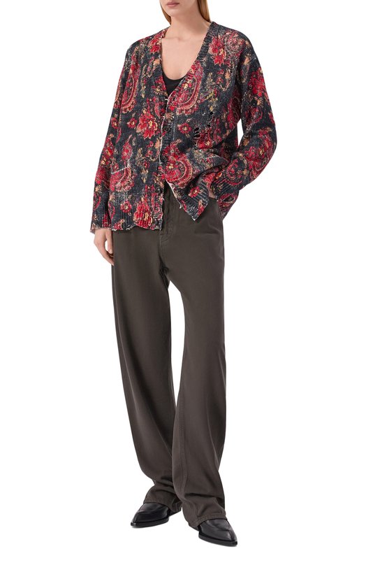 Хлопковый кардиган R13 R13WY237-Y249A Разноцветный  R13WY237-Y249A Фото 2