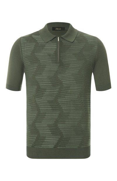 Мужская поло из шелка и хлопка ZILLI, арт. KZP002M0142VTNW00