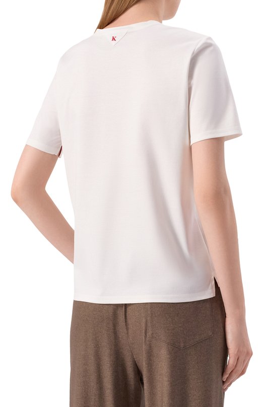 Хлопковая футболка Kiton D61449H0805101 Белый  D61449H0805101 Фото 4