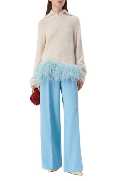 Пуловер с отделкой перьями страуса LEFFERS, арт. 46.52.97.15.05\02, фото 2