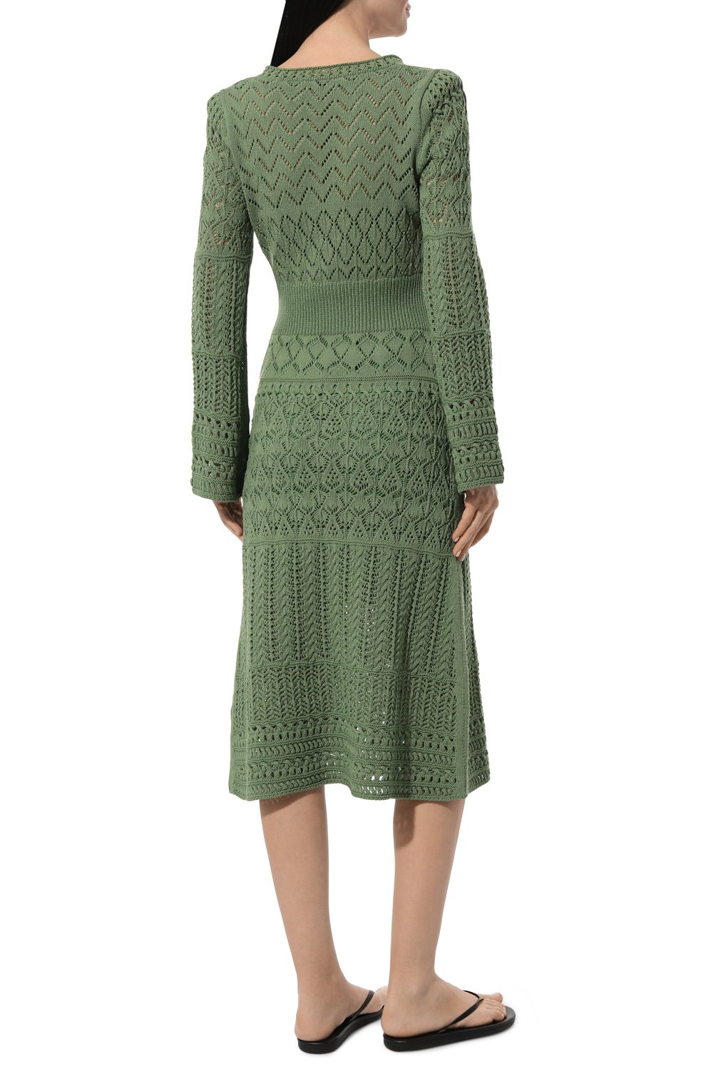 Платье из шерсти и хлопка DOROTHEE SCHUMACHER зеленого цвета по цене 87550 руб., арт. 516301, фото 4 Платье из шерсти и хлопка DOROTHEE SCHUMACHER, арт. 516301, фото 4