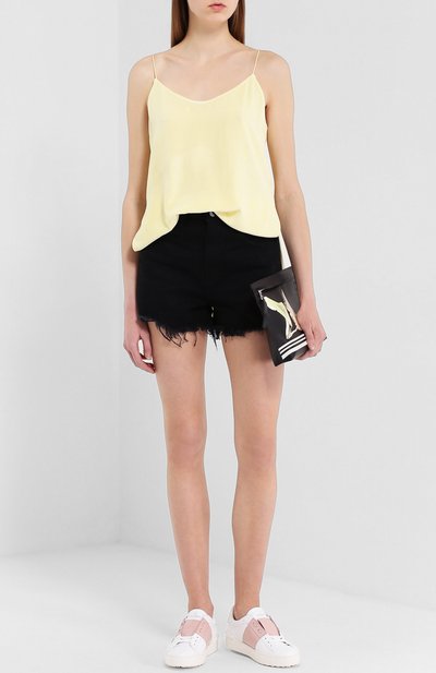 Кожаные кеды open с лаковой цветной вставкой VALENTINO, арт. MW1S0781/TCQ, фото 2