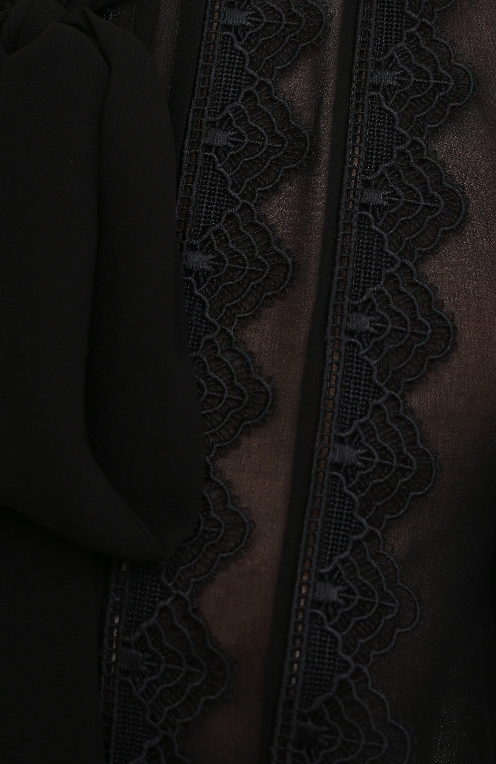 Блузка SELF-PORTRAIT черного цвета по цене 34950 руб., арт. RS21-130T, фото 5 Блузка SELF-PORTRAIT, арт. RS21-130T, фото 5