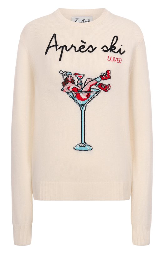 Свитер из шерсти и вискозы MC2 Saint Barth QUE0010-03898I/NEW QUEEN Кремовый QUE0010-03898I/NEW QUEEN