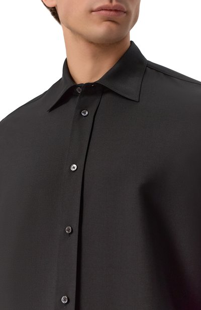 Шерстяная рубашка JIL SANDER черного цвета по цене 156000 руб., арт. J22DL0401/J41444, фото 5 Шерстяная рубашка JIL SANDER, арт. J22DL0401/J41444, фото 5