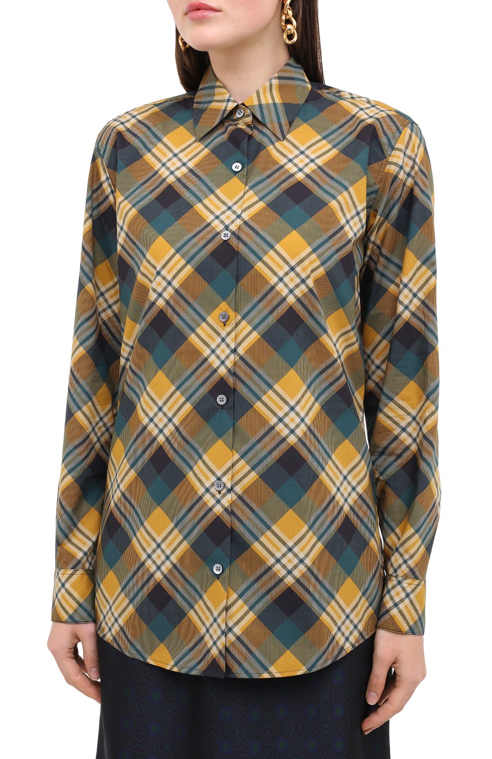 Хлопковая рубашка DRIES VAN NOTEN, арт. 202-30772-1008, фото 3