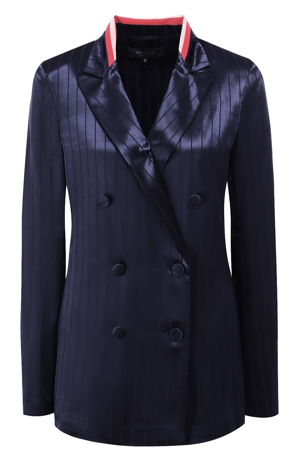 Двубортный жакет RAG AND BONE темно-синего цвета по цене 47750 руб., арт. W292419NW, фото 1 Двубортный жакет RAG AND BONE, арт. W292419NW, фото 1