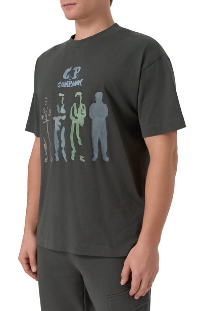 Хлопковая футболка C.P. COMPANY, арт. 19CMTS105A005100W, фото 3