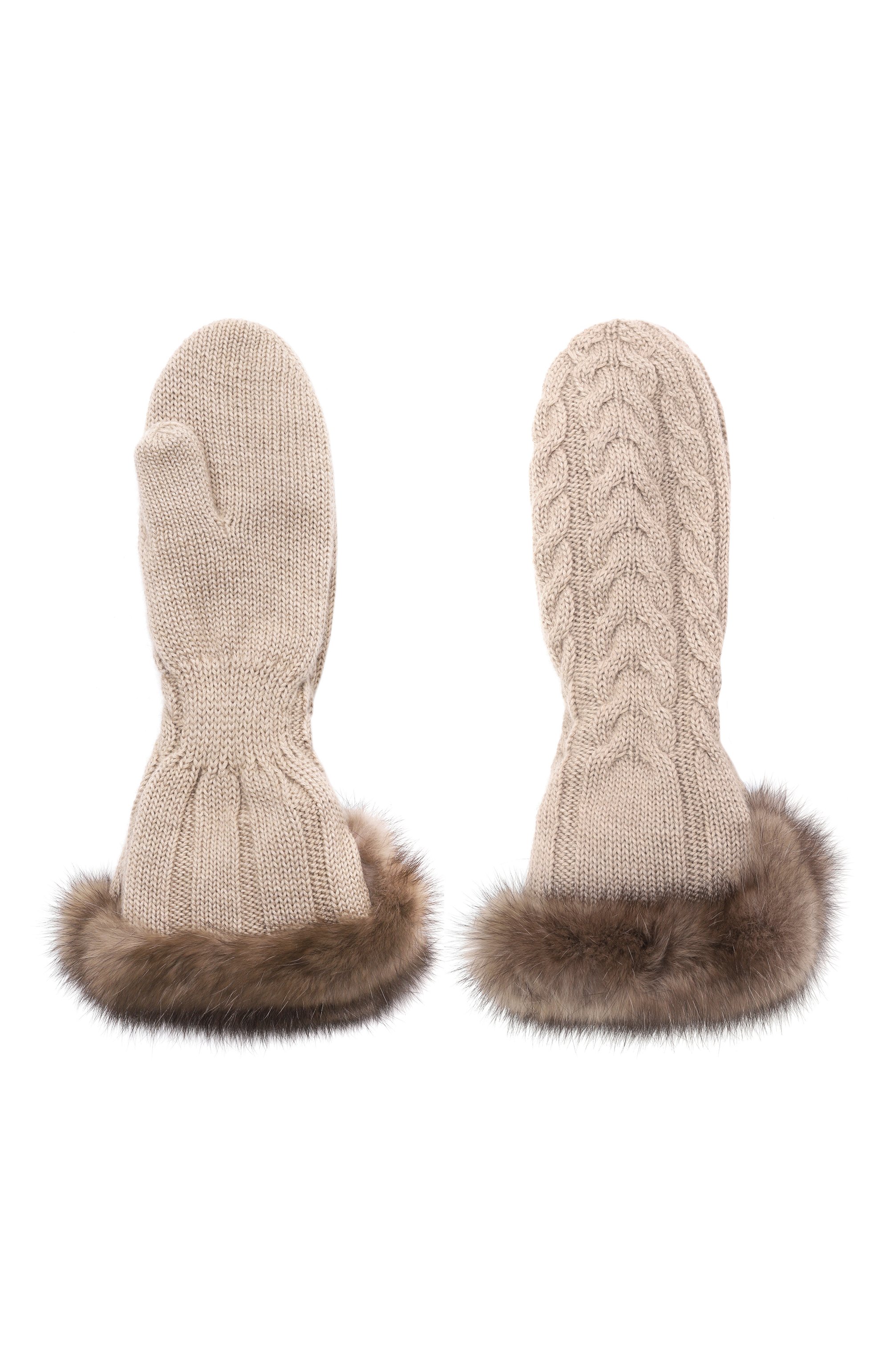 Утепленные варежки с отделкой из соболя BLACK SABLE, арт. BS-ACSKV-MG, фото 3