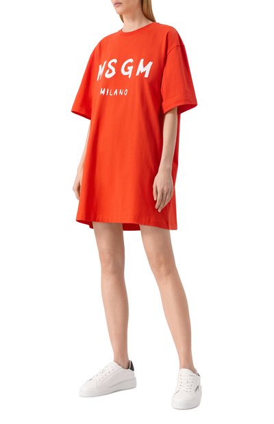 Хлопковое платье MSGM, арт. 3841MDA510/257002, фото 2