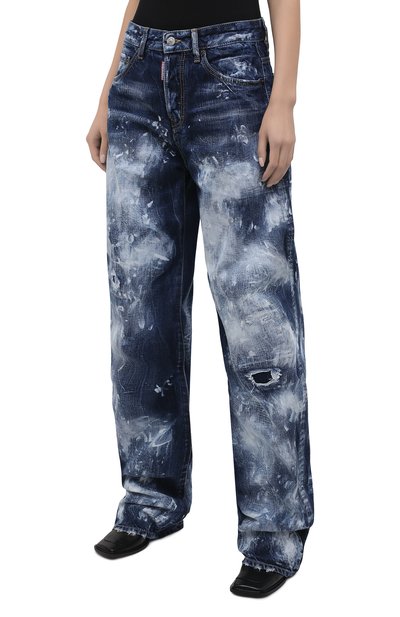 Джинсы DSQUARED2 синего цвета по цене 86200 руб., арт. S72LB0418/S30309, фото 3 Джинсы DSQUARED2, арт. S72LB0418/S30309, фото 3