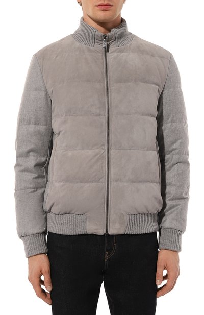 Утепленный бомбер GIMO'S серого цвета по цене 199500 руб., арт. 4W20.1.070.35F.634..NX, фото 3 Утепленный бомбер GIMO'S, арт. 4W20.1.070.35F.634..NX, фото 3