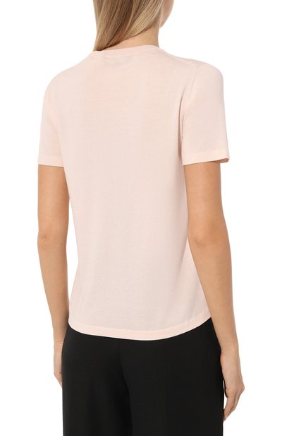 Хлопковая футболка LORO PIANA светло-розового цвета по цене 106500 руб., арт. FAM7984, фото 4 Хлопковая футболка LORO PIANA, арт. FAM7984, фото 4