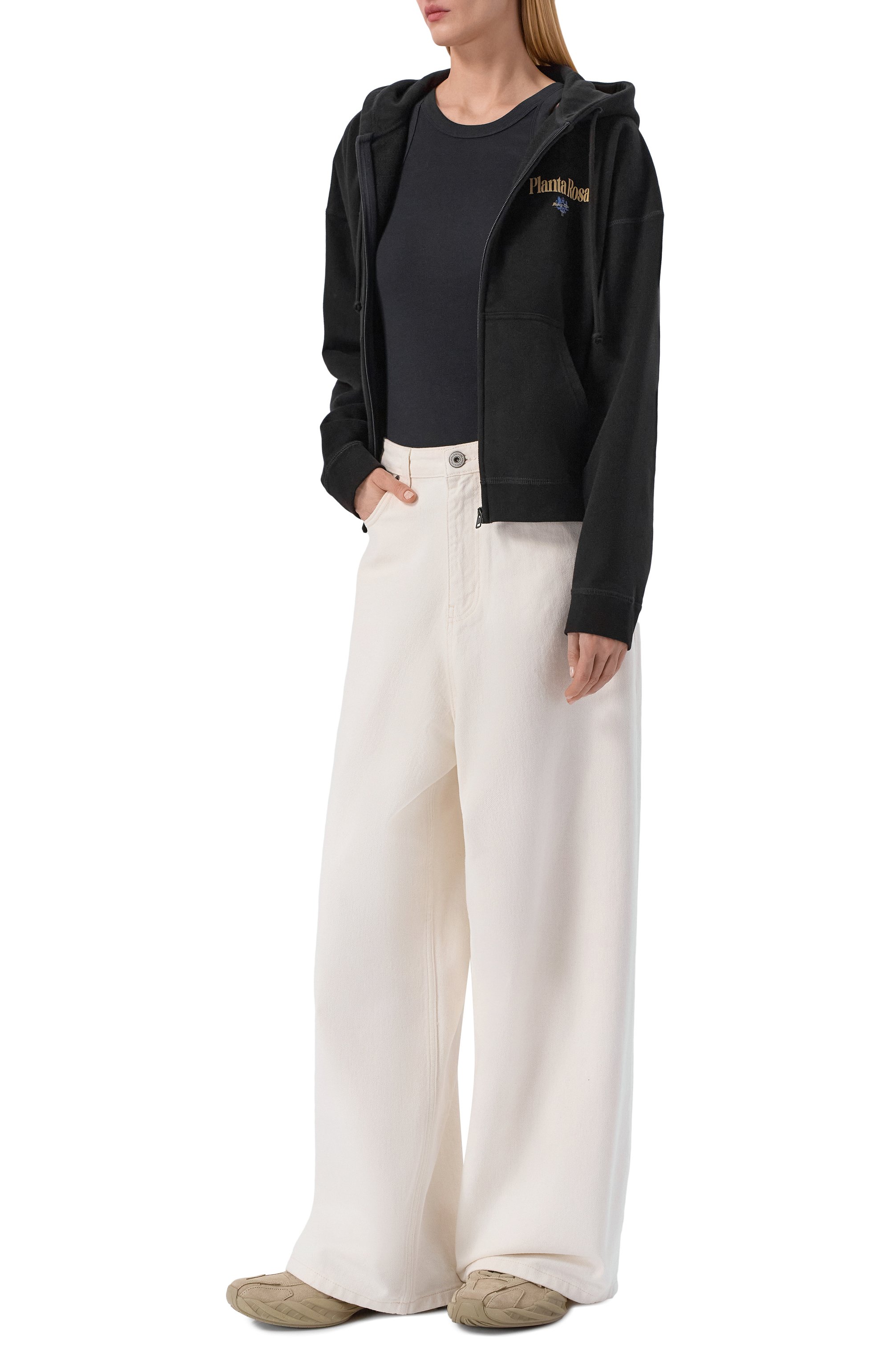 Джинсы PLANTA ROSA кремового цвета по цене 29500 руб., арт. PR/JEANS007, фото 3 Джинсы PLANTA ROSA, арт. PR/JEANS007, фото 3