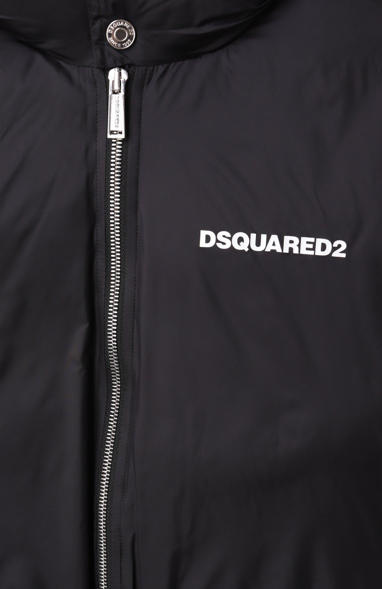 Мужского утепленная куртка DSQUARED2 черного цвета, арт. DQ2730/D0ABC | Фото 3 (Материал подклада: Синтетический материал; Региональные ограничения белый список (Axapta Mercury): Не проставлено; Кросс-КТ: Зима, Утепленные; Нос: Не проставлено; Материал внешний: Синтетический материал; Ростовка одежда: 4 года | 104 см, 13 - 15 лет | 158 см, 16 лет | 164 см, 6 лет | 116 см, 8 лет | 128 см, 10 - 11 лет | 140 - 146см)
