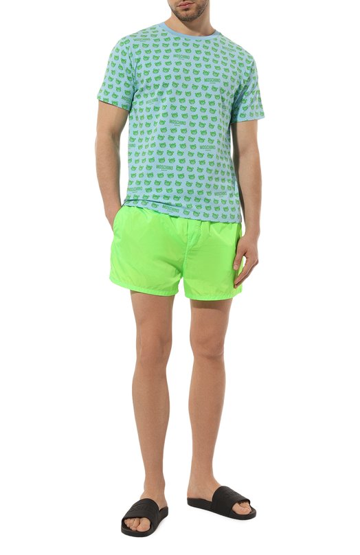 Хлопковая футболка Moschino Голубой, фото 2