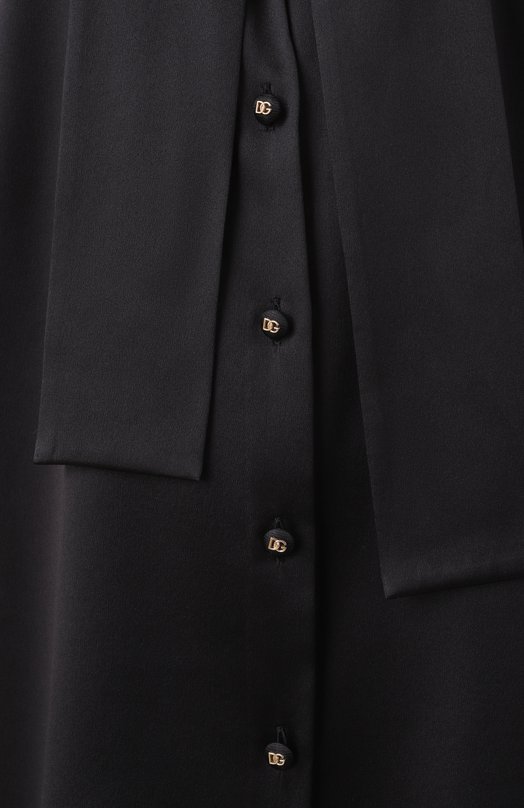 Атласная блузка Dolce & Gabbana F5P98T/FURAG Чёрный  F5P98T/FURAG Фото 6