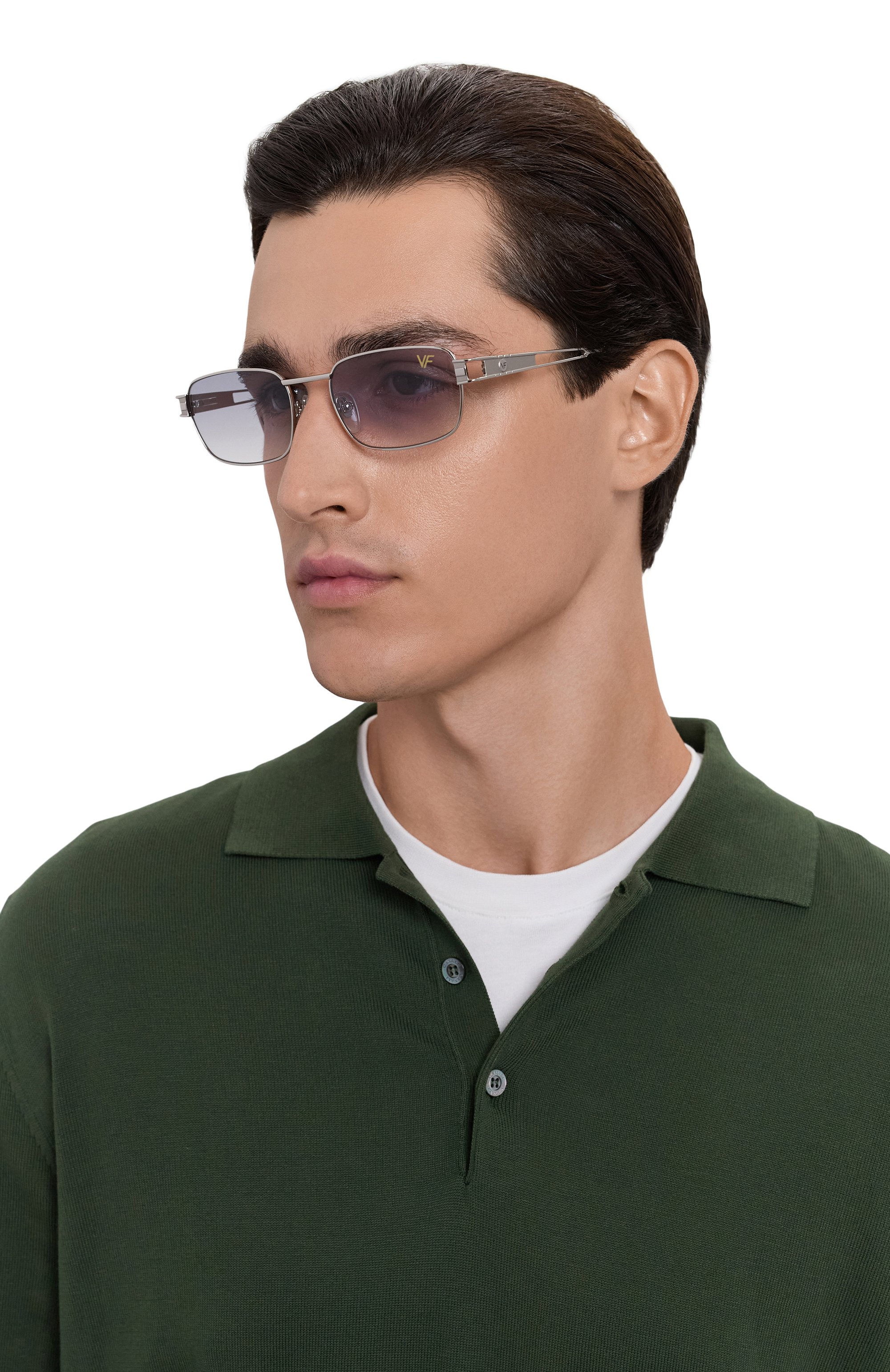 Солнцезащитные очки VINTAGE FRAMES, арт. DIME 24KT WHITE G0LD/CHARC0AL, фото 2