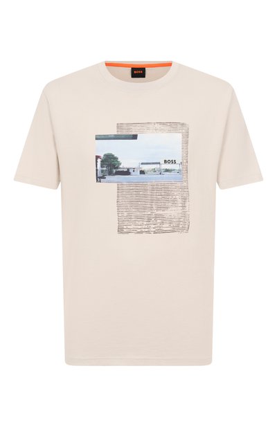 Мужская хлопковая футболка BOSS ORANGE, арт. 50539180