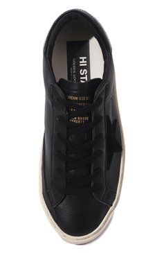 Женские кожаные кеды hi star GOLDEN GOOSE DELUXE BRAND черного цвета, арт. GWF00118.F005334 | Фото 6 (Материал внутренний: Текстиль; Драгоценные камни: Проставлено; Подошва: Платформа; Материал сплава: Проставлено; Стили: Кэжуэл; Материал внешний: Натуральная кожа; Кросс-КТ: Низкие; Материал утеплителя: Без утеплителя)